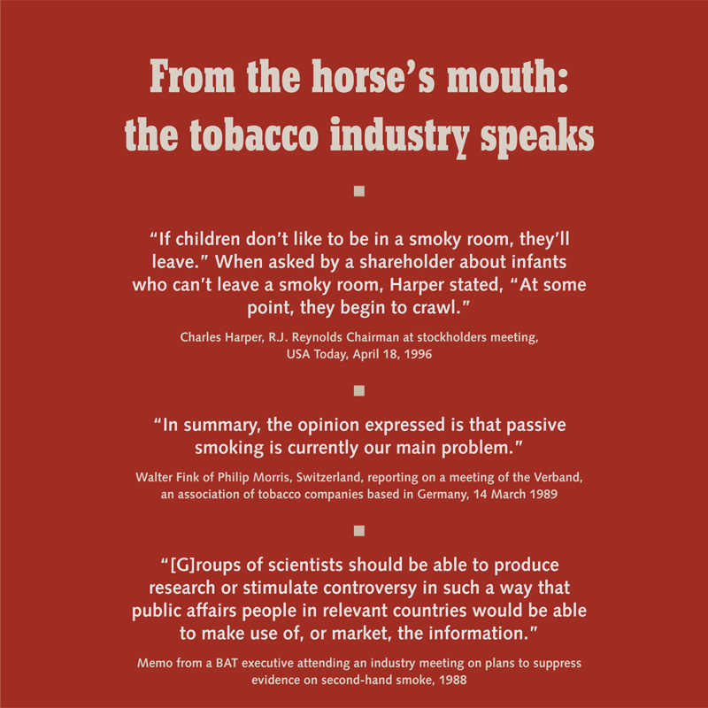 OMS | Second-hand smoke kills. | Quotes