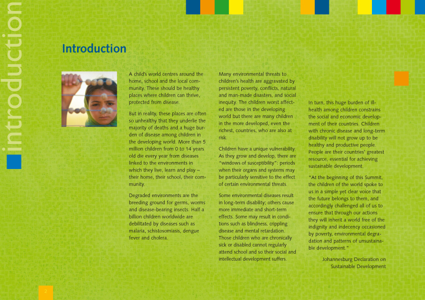 Un environnement sain pour les enfants | Brochure
